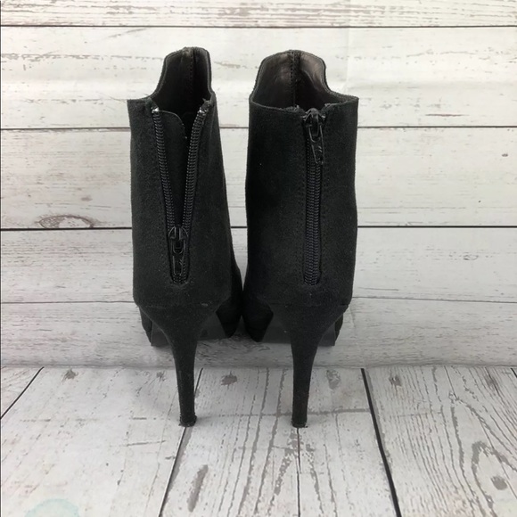 ❤️Forever21 Black Classic Faux Suede Boot Heel - Picture 3 of 4